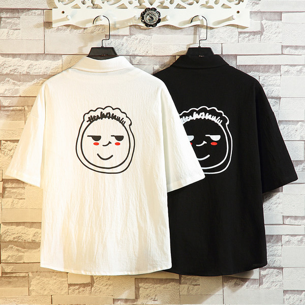 Vienkrāsains krekls ar apdruku