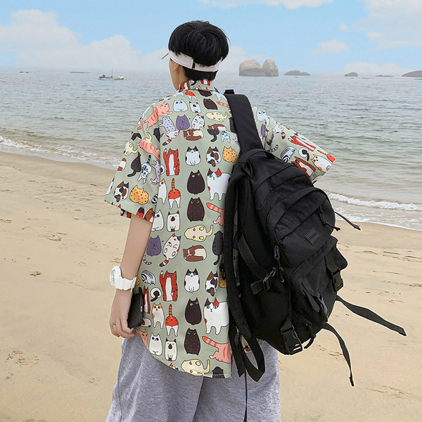 3/4 varrukatega laia värvilise aplikatsiooniga meeste särk