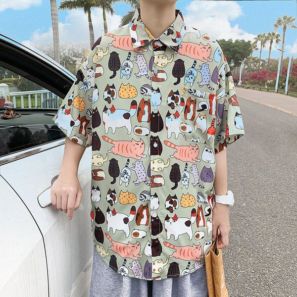 3/4 varrukatega laia värvilise aplikatsiooniga meeste särk