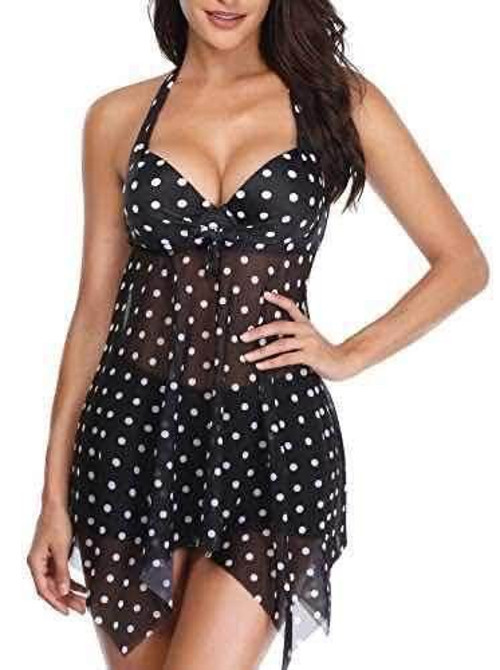 Голям размер бански костюм от две части 