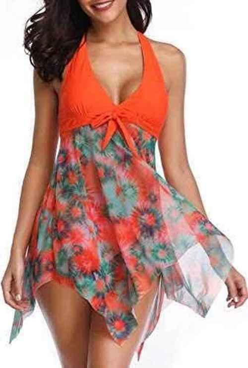 Голям размер бански костюм от две части 