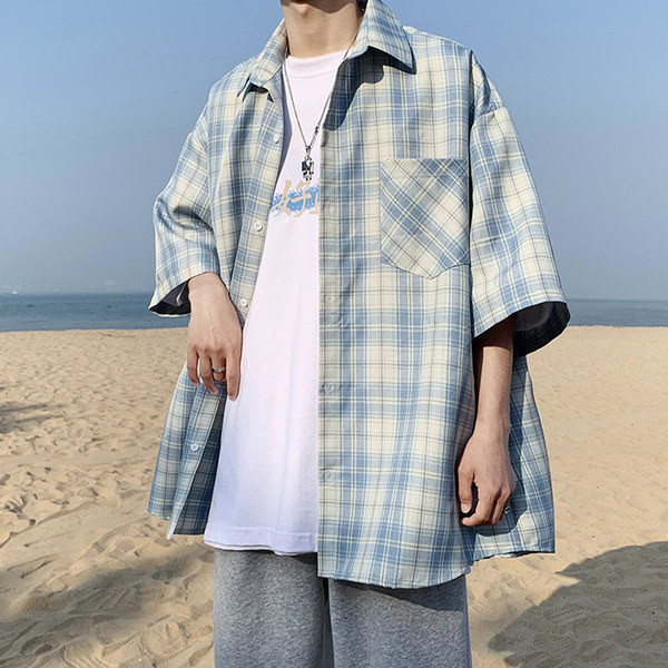 Καλοκαιρινό καρό πουκάμισο με τσέπη