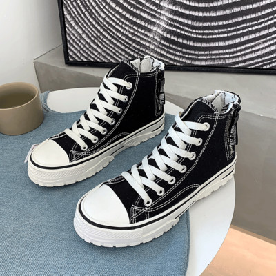 Eko-nahast vabaaja naiste kõrged tossud paeltega