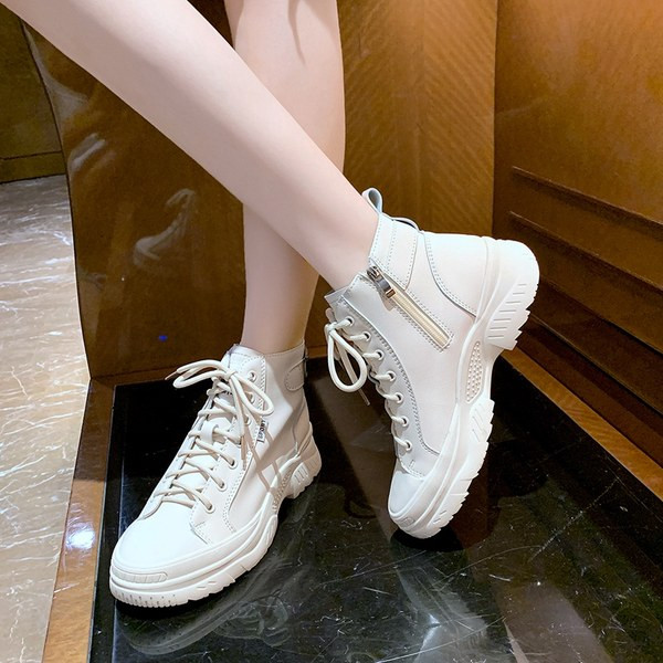 Eko-nahast vabaaja naiste kõrged tossud paeltega