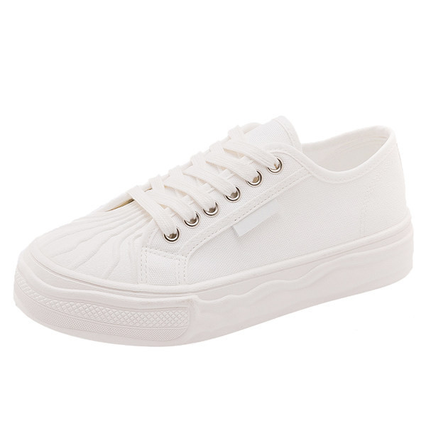 Ženske casual tenisice jednobojni model sa vezicama