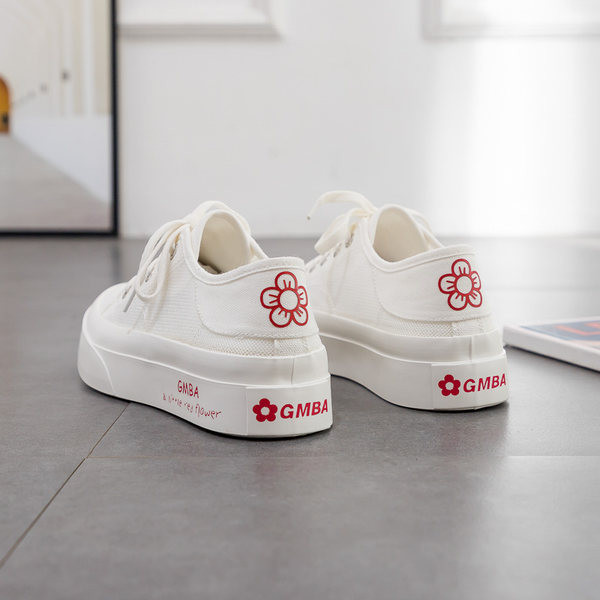 Γυναικεία casual αθλητικά παπούτσια με επιγραφή και παχύ παντελόνι