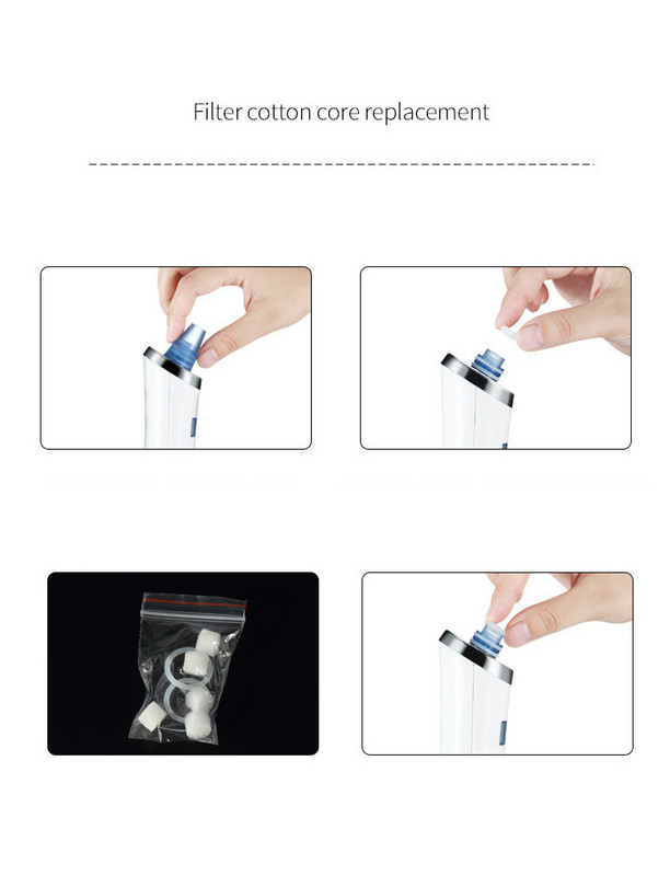 Kosmētiska ierīce melno punktu tīrīšanai