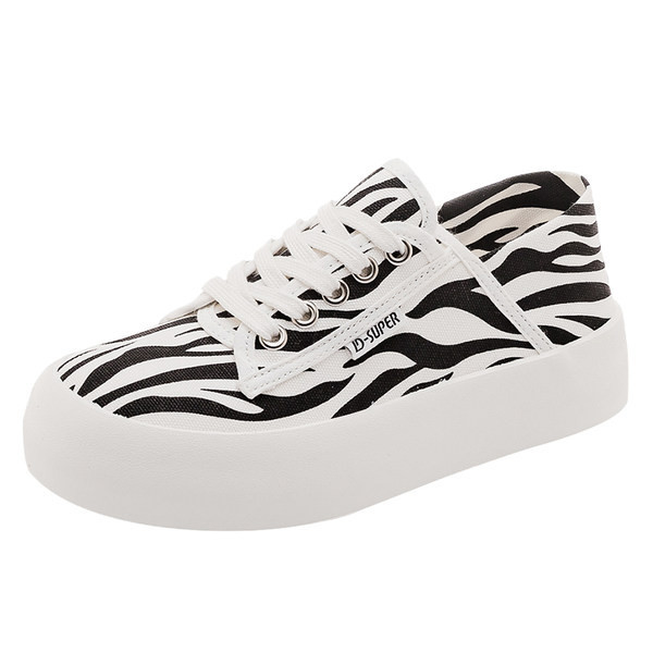 Ženske zaobljene tekstilne tenisice s vezicama