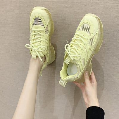 Ženske prozračne tenisice s vezicama u dvije boje