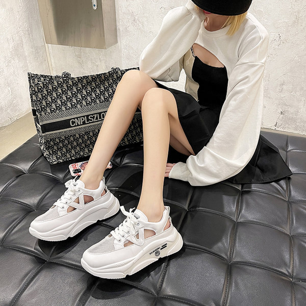 Ikdienas sieviešu kedas ar sietu un zoli 6 cm