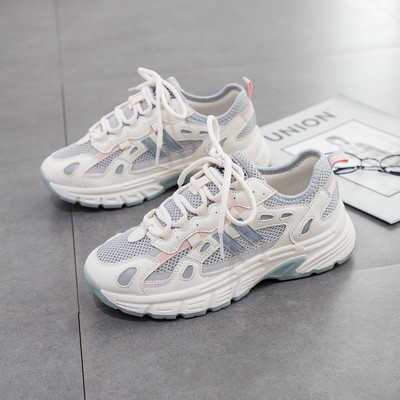 Γυναικεία casual πάνινα παπούτσια με κορδόνια και επιγραφή 