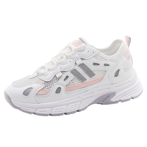 Γυναικεία casual πάνινα παπούτσια με κορδόνια και επιγραφή 