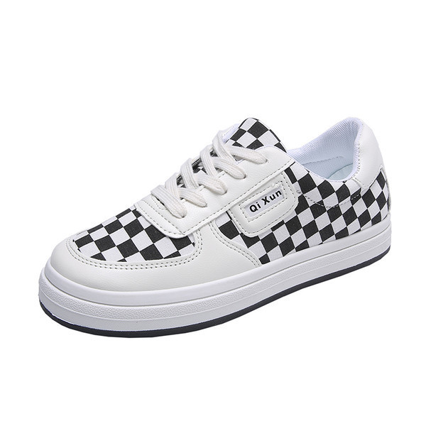 Sieviešu rūtainas kedas ar saitēm divās krāsās