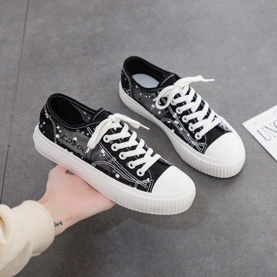 Casual αθλητικά παπούτσια με διαφανές μέρος και κορδόνια για γυναίκες