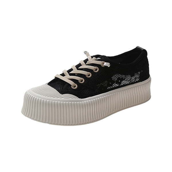 Ženske mrežaste tenisice sa vezicama i ravnim đonom u dvije boje