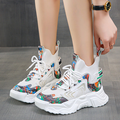 Värviliste motiividega naiste vabaaja tossud 5 cm