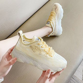 Uus mudel pitsi ja krobelise tallaga naiste tossud