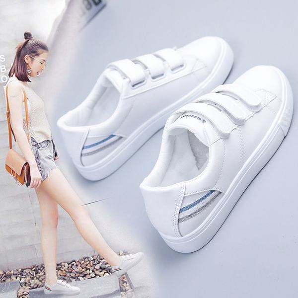 Valget värvi takjakinnitusega vabaaja naiste tossud