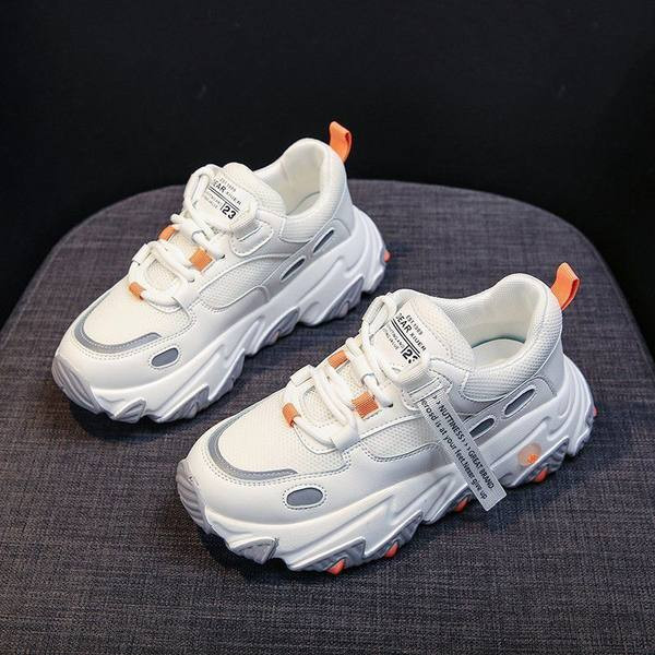 Αθλητικά και casual γυναικεία  παπούτσια με τραχιά σόλα σε δύο χρώματα