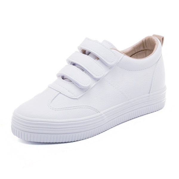 Ikdienas kedas no mākslīgās ādas ar velcro aizdari sievietēm