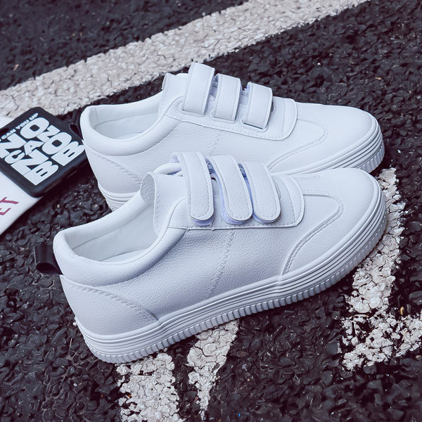 Ikdienas kedas no mākslīgās ādas ar velcro aizdari sievietēm