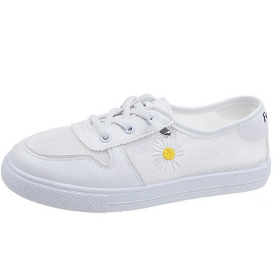 Ikdienas sieviešu kedas ar margrietiņu izšuvumu