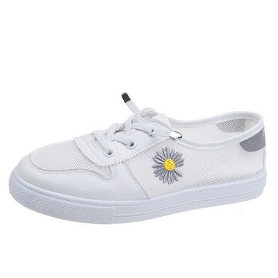 Ikdienas sieviešu kedas ar margrietiņu izšuvumu