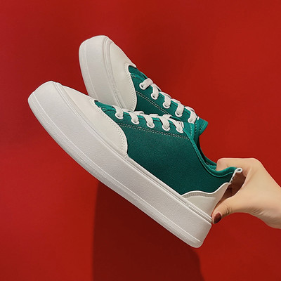 Dviejų spalvų vienspalviai moteriški sportbačiai su kaklaraiščiais