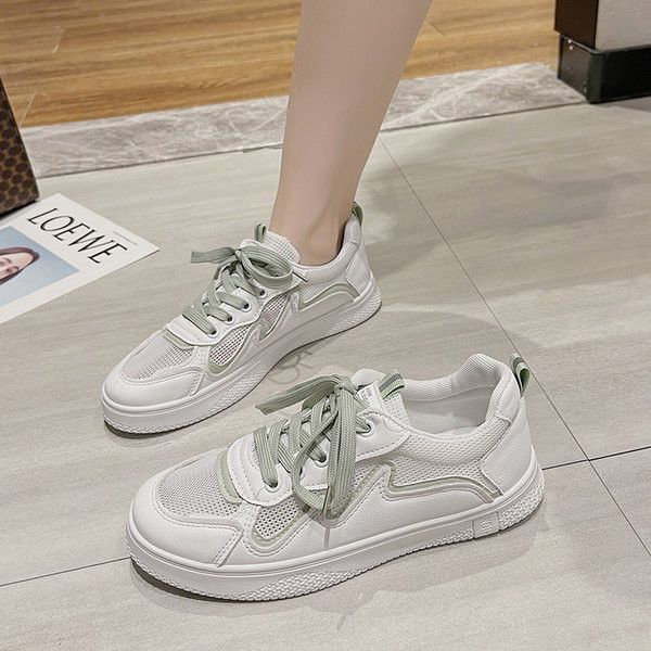 Γυναικεία αθλητικά παπούτσια με πλέγμα σε δύο χρώματα