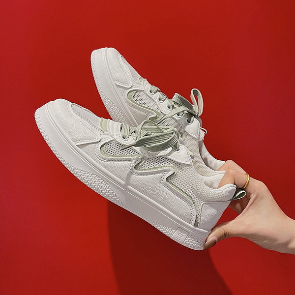 Γυναικεία αθλητικά παπούτσια με πλέγμα σε δύο χρώματα