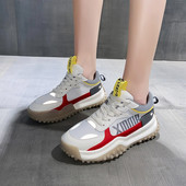 Sieviešu ikdienas kedas ar mežģīnēm un uzrakstu divās krāsās