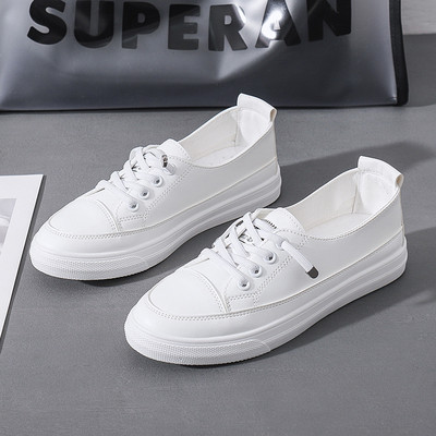 Νέο μοντέλο Γυναικεία casual αθλητικά  παπούτσια  από δέρμα faux με κορδόνια και επίπεδη σόλα