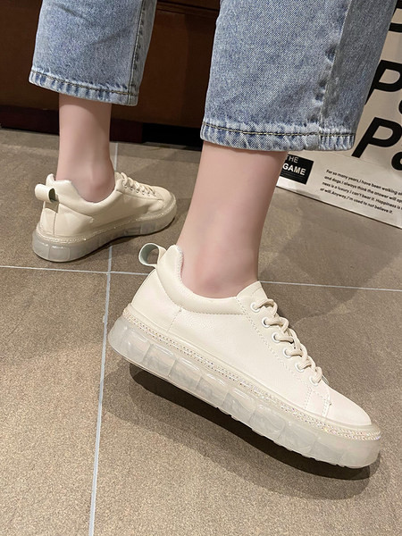 Γυναικεία αθλητικά παπούτσια με επίπεδη σόλα από σιλικόνη