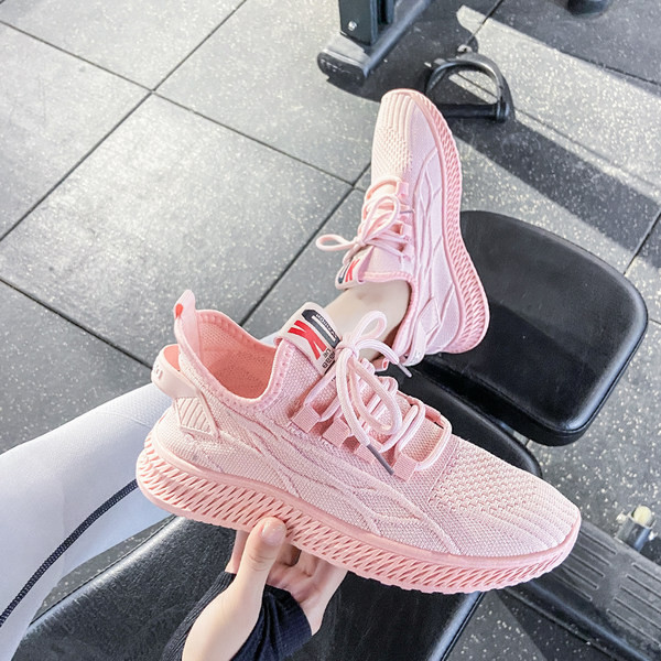 Γυναικεία υφασμάτινα αθλητικά παπούτσια με επίπεδη σόλα