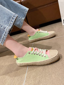 Πολύχρωμα γυναικεία αθλητικά παπούτσια από ύφασμα με επίπεδη σόλα