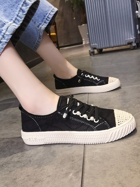 Sieviešu mežģīņu kedas ar plakanām zolēm