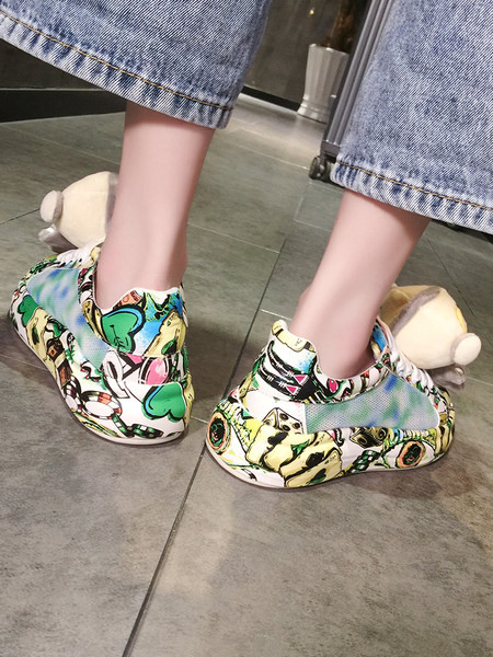 Hingavad värvilised 3D elemendiga naiste tossud