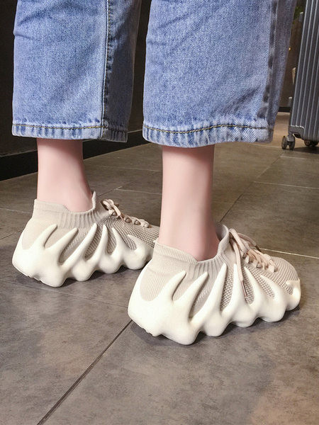 Αναπνεύσιμα γυναικεία πάνινα παπούτσια - τύπου κάλτσας