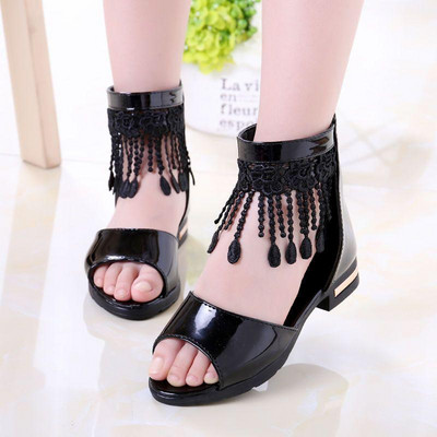 Παιδικά σανδάλια με αγκράφα και δερμάτινο λουράκι