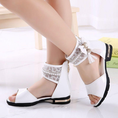 Παιδικά σανδάλια με αγκράφα και δερμάτινο λουράκι