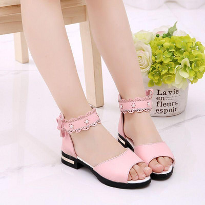 Παιδικά σανδάλια με αγκράφα και δερμάτινο λουράκι