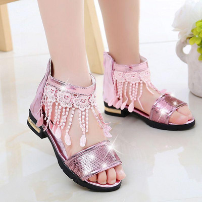 Παιδικά σανδάλια με αγκράφα και δερμάτινο λουράκι