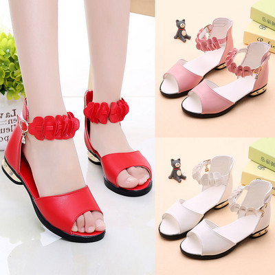 Παιδικά σανδάλια με αγκράφα και δερμάτινο λουράκι