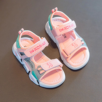 Dječje sandale za djevojčice s čičak zakrpama za svaki dan i plažu