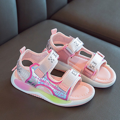Dječje sandale za djevojčice s čičak zakrpama za svaki dan i plažu