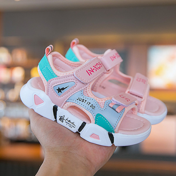 Dječje sandale za djevojčice s čičak zakrpama za svaki dan i plažu