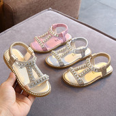 Elastsete ja kaunistuskividega laste sandaalid