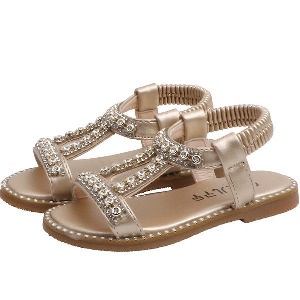 Elastsete ja kaunistuskividega laste sandaalid