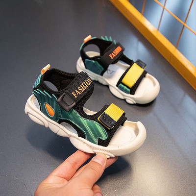 Jauns bērnu vasaras sandaļu modelis ar velcro ielāpiem meitenēm