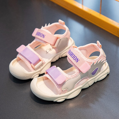 Jauns bērnu vasaras sandaļu modelis ar velcro ielāpiem meitenēm